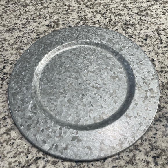 Galvanized Metal Charger Plate - Picture 2 of 3